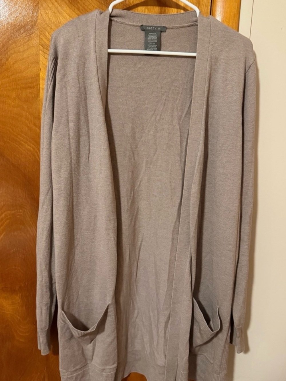 NWOT Matty M. Grandpacore Knit Open Front Long Duster Cardigan Sweater